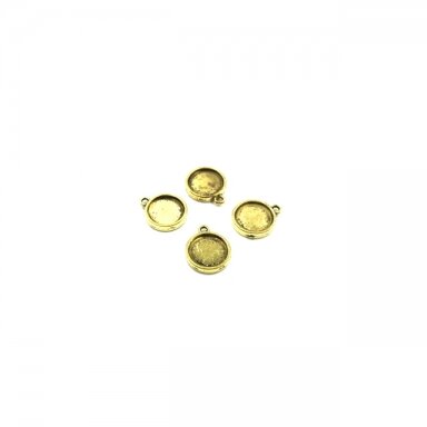 18x15mm aukso sp. rėmelis 12,2mm kabošonui, 11vnt.