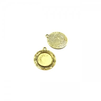 34x30mm aukso sp. rėmelis 19,6mm kabošonui, 2vnt.