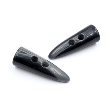 52x17mm juodos ir pilkos sp. plastikinė saga, 2vnt.