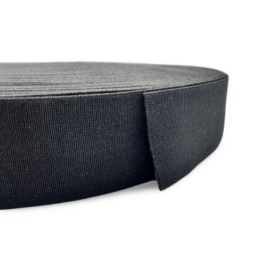 6cm juodos sp. plokščia elastinė guma, 1m