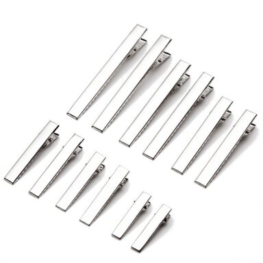 5,5cm nikelio sp. plaukų segtuko ruošinys "krokodilas", 4vnt.