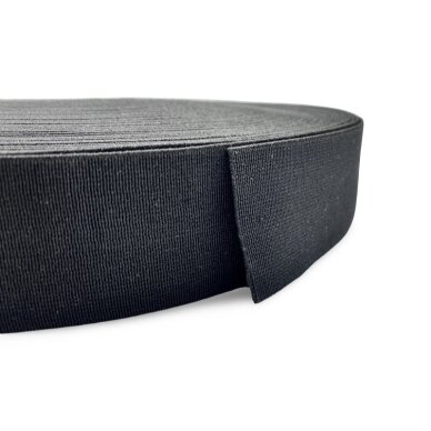 6cm juodos sp. plokščia elastinė guma, 1m