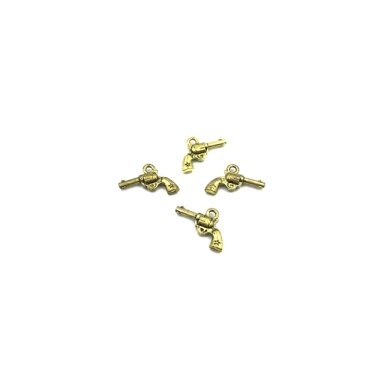 20x15mm aukso sp. pakabukas ginklas, 13vnt.