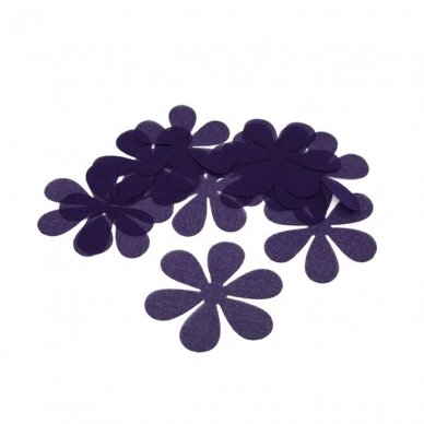 5cm violetinės sp. šifono gėlytės, 30vnt.