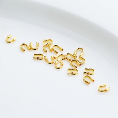 5mm 18k aukso sp. nerūdijančio plieno pasagėlės, 4vnt.