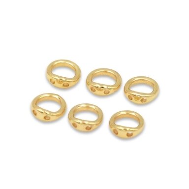 5mm 18k aukso sp. nerūdijančio plieno užbaigimo detalės, 4vnt. 5mm 18k aukso sp. nerūdijančio plieno užbaigimo detalės, 4vnt.