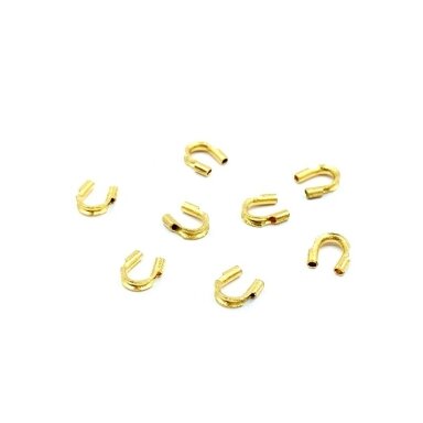5mm matinės 18k aukso sp. nerūdijančio plieno pasagėlės, 2vnt.