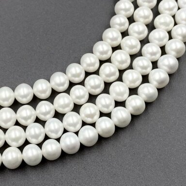 5mm natūralūs gėlavandeniai perlai, 39cm juosta