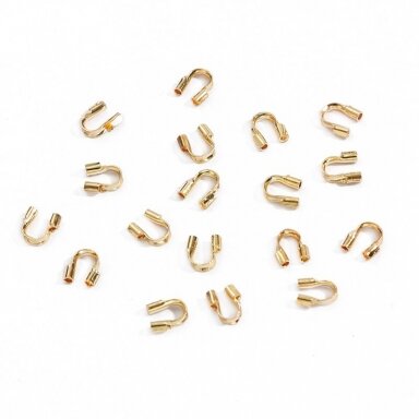 5mm rausvo aukso sp. užbaigimo detalės "pasagėlės", 50vnt.