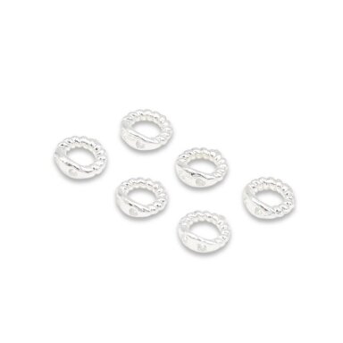 5mm sidabro sp. nerūdijančio plieno užbaigimo detalės, 4vnt. 5mm sidabro sp. nerūdijančio plieno užbaigimo detalės, 4vnt.