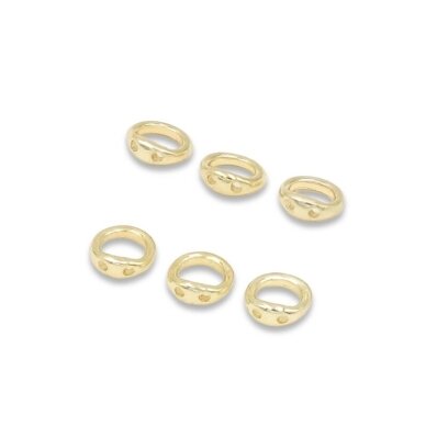 5mm 14k aukso sp. nerūdijančio plieno užbaigimo detalės, 4vnt.