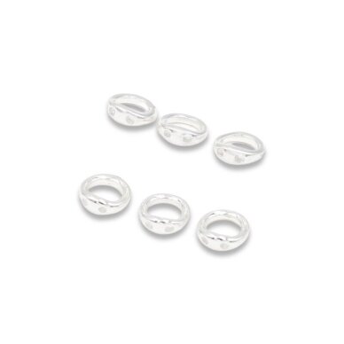 5mm sidabro sp. nerūdijančio plieno užbaigimo detalės, 4vnt.