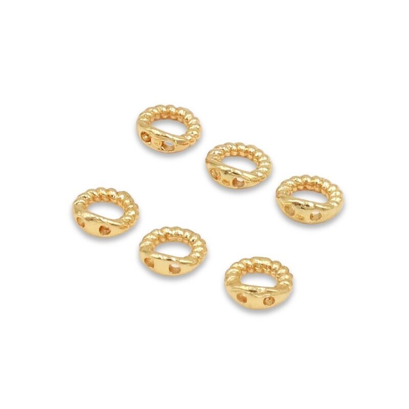 5mm 18k aukso sp. nerūdijančio plieno užbaigimo detalės, 4vnt. 5mm 18k aukso sp. nerūdijančio plieno užbaigimo detalės, 4vnt.