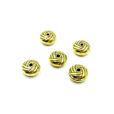 5x10mm aukso sp. intarpai, 9vnt.