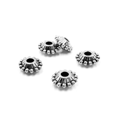 5x10mm sidabro sp. intarpai, 15vnt.