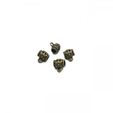 8x10mm žalvario sp. pakabukų laikikliai, 19vnt.