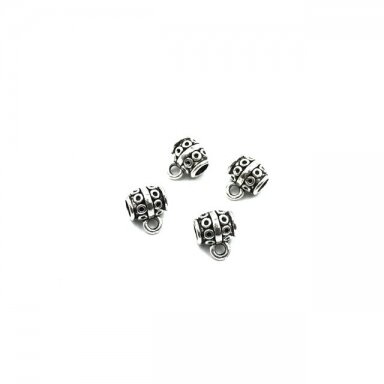 8x10mm sidabro sp. pakabukų laikikliai, 16vnt.