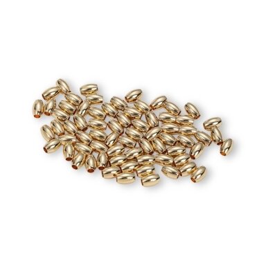 5x3,5mm 14k aukso sp. nerūdijančio plieno intarpai, 6vnt.