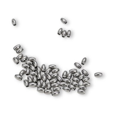 5x3,5mm platinos sp. nerūdijančio plieno intarpai, 6vnt.