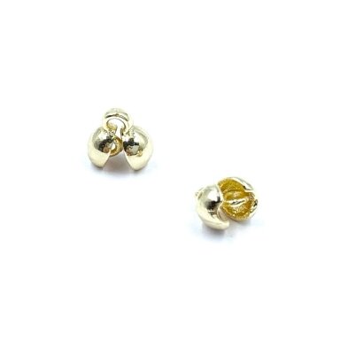 5x3mm 14k aukso sp. nerūdijančio plieno mazgelio paslėpėjas su kilpute, 2vnt.