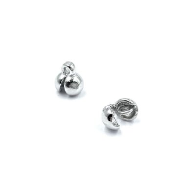 5x3mm nikelio sp. nerūdijančio plieno mazgelio paslėpėjas su kilpute, 2vnt.