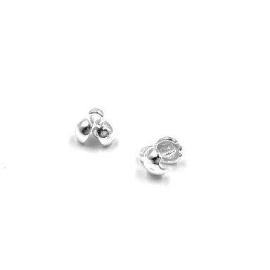 5x3mm sidabro sp. nerūdijančio plieno mazgelio paslėpėjas su kilpute, 2vnt.