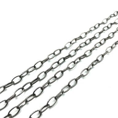 7x4mm juodintos sp. grandinėlė, 1m