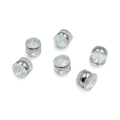 5x5mm platinos sp. nerūdijančio plieno ir silikono auskarų fiksatoriai, 6vnt. 5x5mm platinos sp. nerūdijančio plieno ir silikono auskarų fiksatoriai, 6vnt.