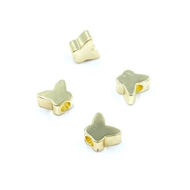 5x6mm 14k aukso sp. nerūdijančio plieno intarpas drugelis, 4vnt. 5x6mm 14k aukso sp. nerūdijančio plieno intarpas drugelis, 4vnt.