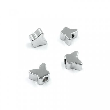 5x6mm platinos sp. nerūdijančio plieno intarpas drugelis, 4vnt. 5x6mm platinos sp. nerūdijančio plieno intarpas drugelis, 4vnt.