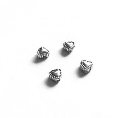 5x6mm sidabro sp. intarpai, 39vnt.