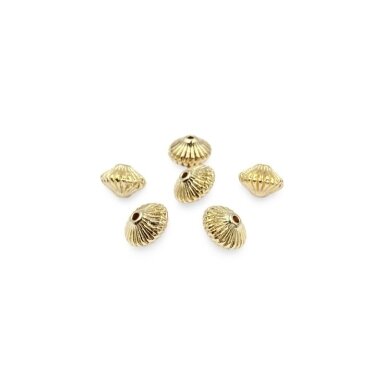 5x7mm 14k aukso sp. nerūdijančio plieno intarpas, 6vnt.