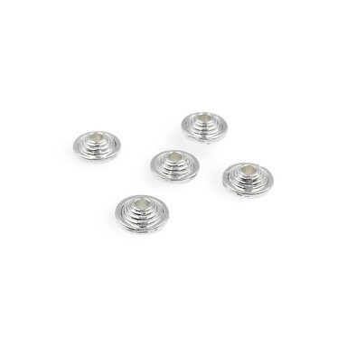 4x8mm sidabro sp. nerūdijančio plieno intarpas, 5vnt.