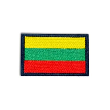 5x8cm prisiuvamas antsiuvas "Lietuvos vėliava" su velcro juosta, 1vnt. 5x8cm prisiuvamas antsiuvas "Lietuvos vėliava" su velcro juosta, 1vnt.
