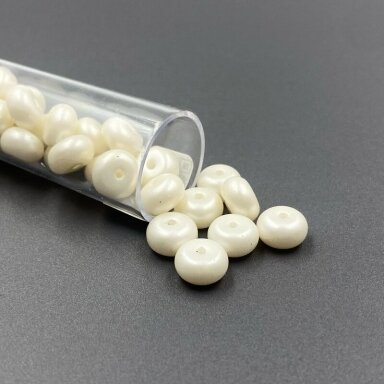 5x8mm perlamutrinės gelsvos sp. biserio karoliukai, ±13g