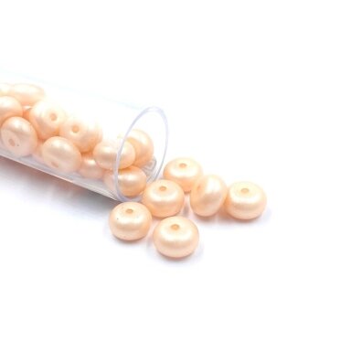 5x8mm perlamutrinės rausvos sp. biserio karoliukai, ±13g