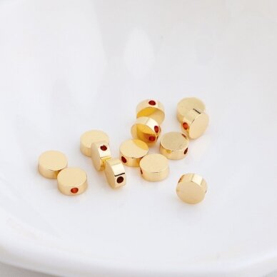 5x2,6mm 14k aukso sp. nerūdijančio plieno intarpai, 5vnt. 5x2,6mm 14k aukso sp. nerūdijančio plieno intarpai, 5vnt.