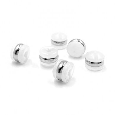 5x7mm platinos sp. nerūdijančio plieno ir silikono auskarų fiksatoriai, 6vnt. 5x7mm platinos sp. nerūdijančio plieno ir silikono auskarų fiksatoriai, 6vnt.