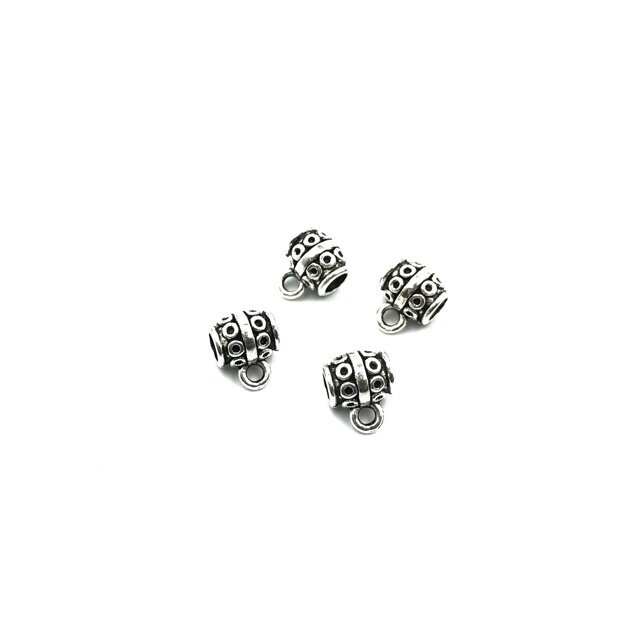 8x10mm sidabro sp. pakabukų laikikliai, 16vnt.