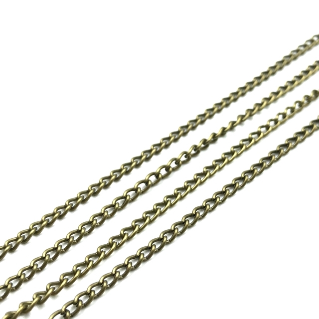 4x2mm žalvario sp. grandinėlė, 1m