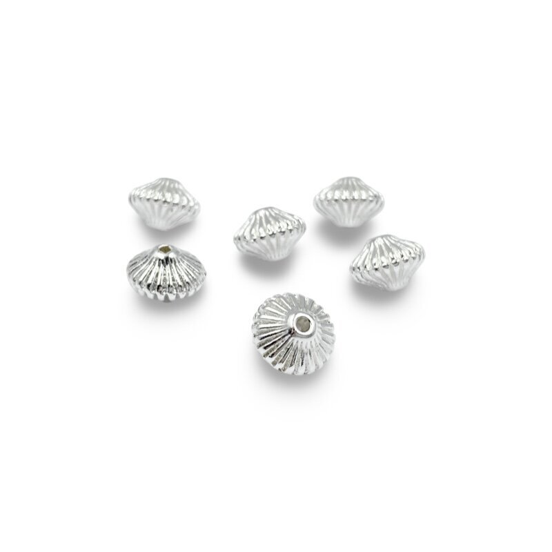 5x7mm sidabro sp. nerūdijančio plieno intarpas, 6vnt.