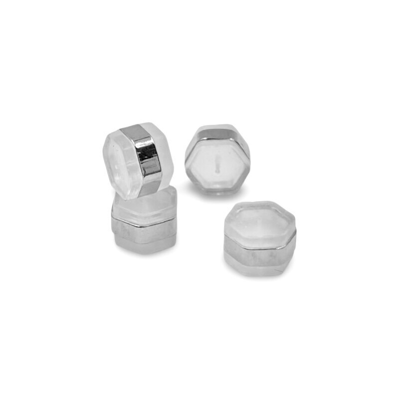 5x7mm platinos sp. nerūdijančio plieno ir silikono auskarų fiksatoriai, 4vnt.