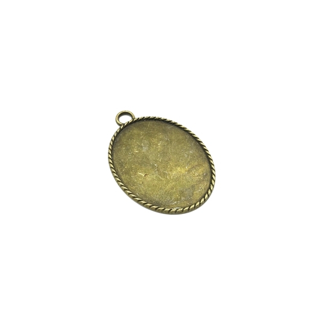 59x42mm žalvario sp. rėmelis 48,3x38,7mm kabošonui, 1vnt.