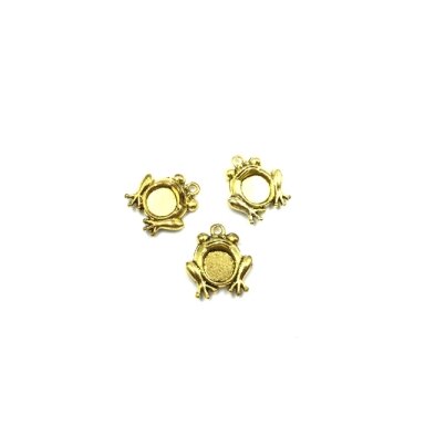 20x18mm aukso sp. rėmelis 8,1mm kabošonui, 5vnt.