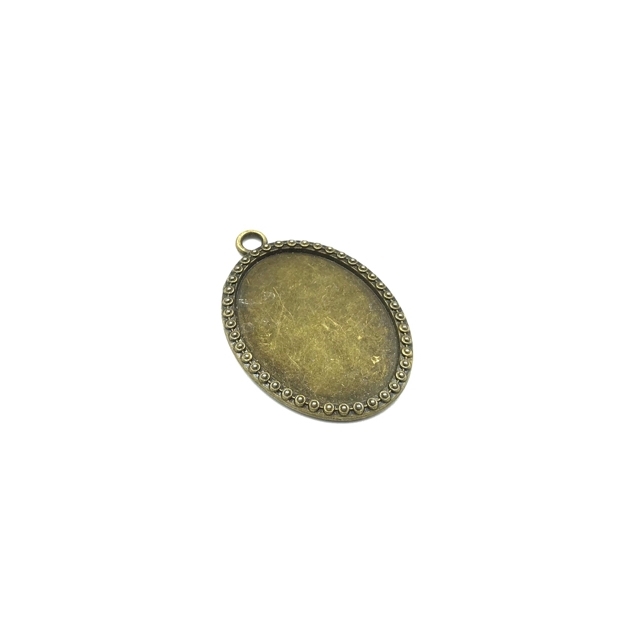 51x36mm žalvario sp. rėmelis 39,6x29,6mm kabošonui, 1vnt.