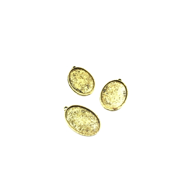 30x19mm aukso sp. rėmelis 24,9x17,3mm kabošonui, 6vnt.