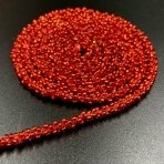 6mm raudonos sp. dekoratyvinė biserio juostelė, 1m