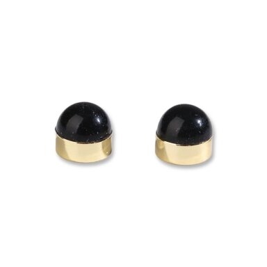 6mm 14k aukso ir juodos sp. nerūdijančio plieno ir silikono auskarų fiksatoriai, 2vnt. 6mm 14k aukso ir juodos sp. nerūdijančio plieno ir silikono auskarų fiksatoriai, 2vnt.