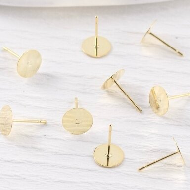 10mm 18k aukso sp. nerūdijančio plieno auskarų įvėrimai, 4vnt. 10mm 18k aukso sp. nerūdijančio plieno auskarų įvėrimai, 4vnt.