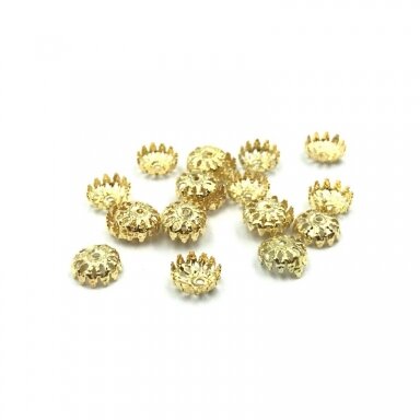 6mm aukso sp. ažūrinės kepurėlės, 75vnt.
